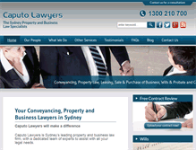 Tablet Screenshot of caputolawyers.com.au